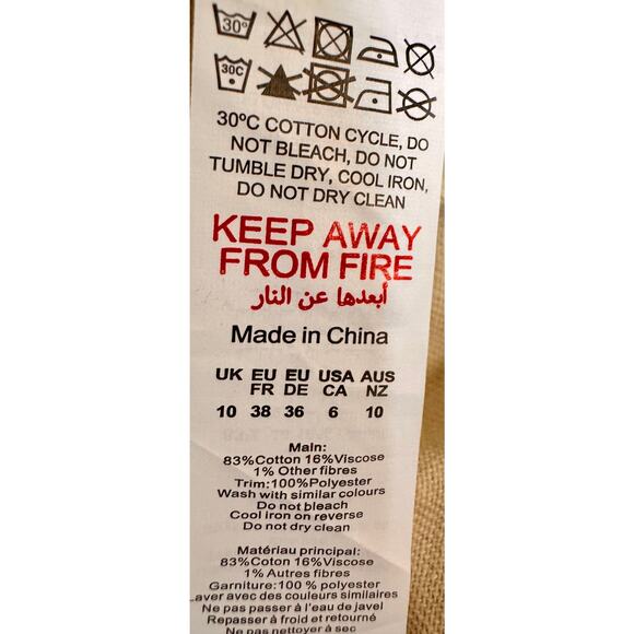 🧥 Y2K Faux Fur Cropped Jacket PrettyLittleThing Sand Cream Sz 6 - Picture 9 of 10